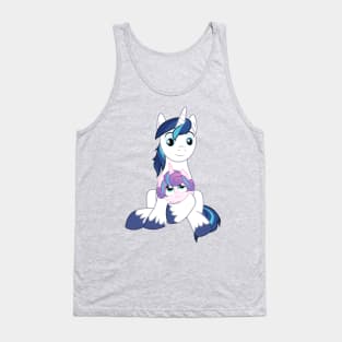 Shining Armor holding Flurry Heart Tank Top